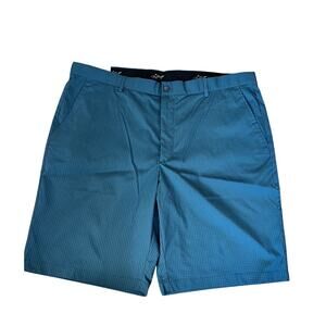 NWT Men's Greg Norman Travel Short, Size 40, Blue, Stretch Waist, 9" Inseam